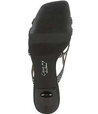 Circus NY by Sam Edelman Justine Rhinestone Satin Strappy Dress Slide Sandals