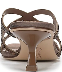 Circus NY by Sam Edelman Justine Rhinestone Satin Strappy Dress Slide Sandals