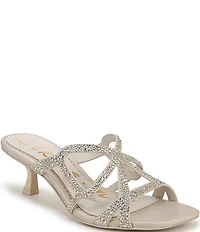 Circus NY by Sam Edelman Justine Rhinestone Satin Strappy Dress Slide Sandals