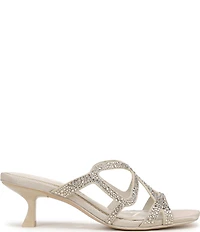 Circus NY by Sam Edelman Justine Rhinestone Satin Strappy Dress Slide Sandals
