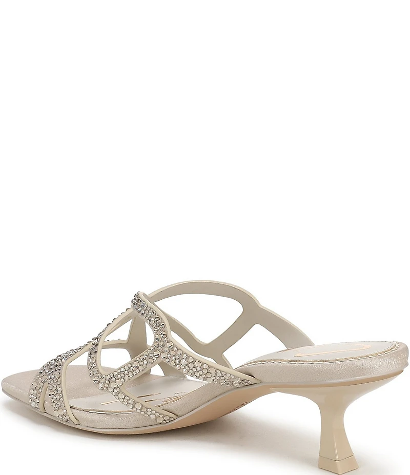 Circus NY by Sam Edelman Justine Rhinestone Satin Strappy Dress Slide Sandals