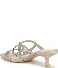 Circus NY by Sam Edelman Justine Rhinestone Satin Strappy Dress Slide Sandals