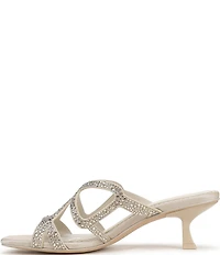Circus NY by Sam Edelman Justine Rhinestone Satin Strappy Dress Slide Sandals