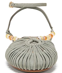 Circus NY by Sam Edelman Kassie Woven Suede Beaded Ankle Strap Flat Sandals