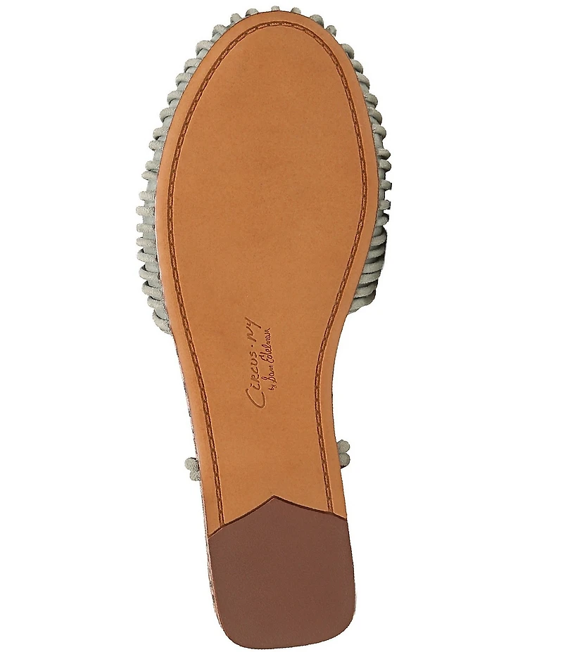 Circus NY by Sam Edelman Kassie Woven Suede Beaded Ankle Strap Flat Sandals