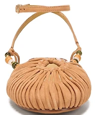 Circus NY by Sam Edelman Kassie Woven Suede Beaded Ankle Strap Flat Sandals