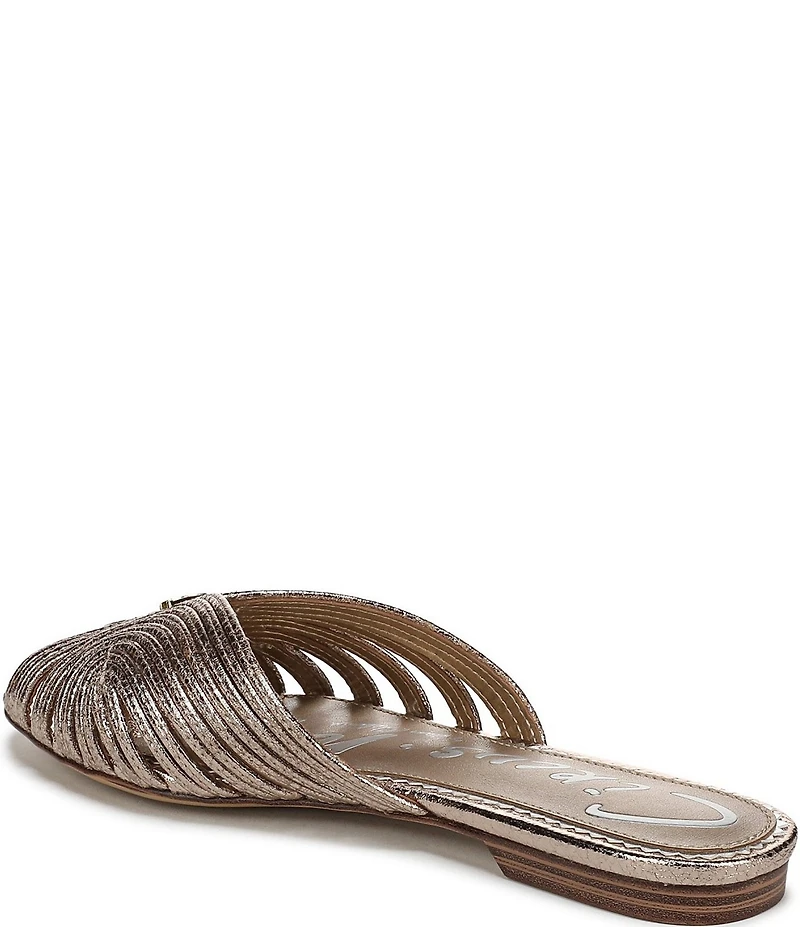 Circus NY by Sam Edelman Kathleen Crushed Metallic Strappy Mules