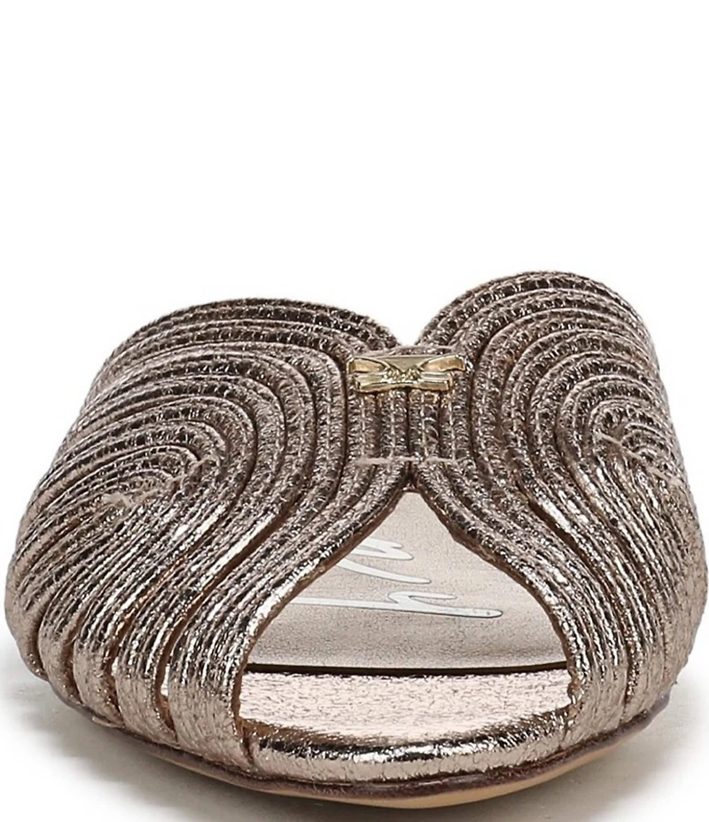 Circus NY by Sam Edelman Kathleen Crushed Metallic Strappy Mules