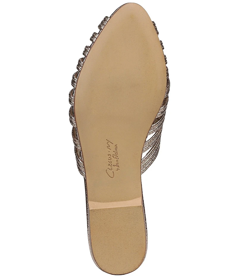 Circus NY by Sam Edelman Kathleen Crushed Metallic Strappy Mules