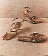 Circus NY by Sam Edelman Kathleen Crushed Metallic Strappy Mules