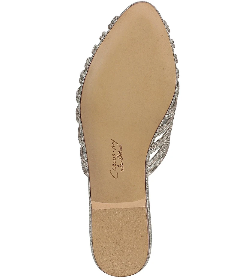 Circus NY by Sam Edelman Kathleen Metallic Melange Strappy Mules