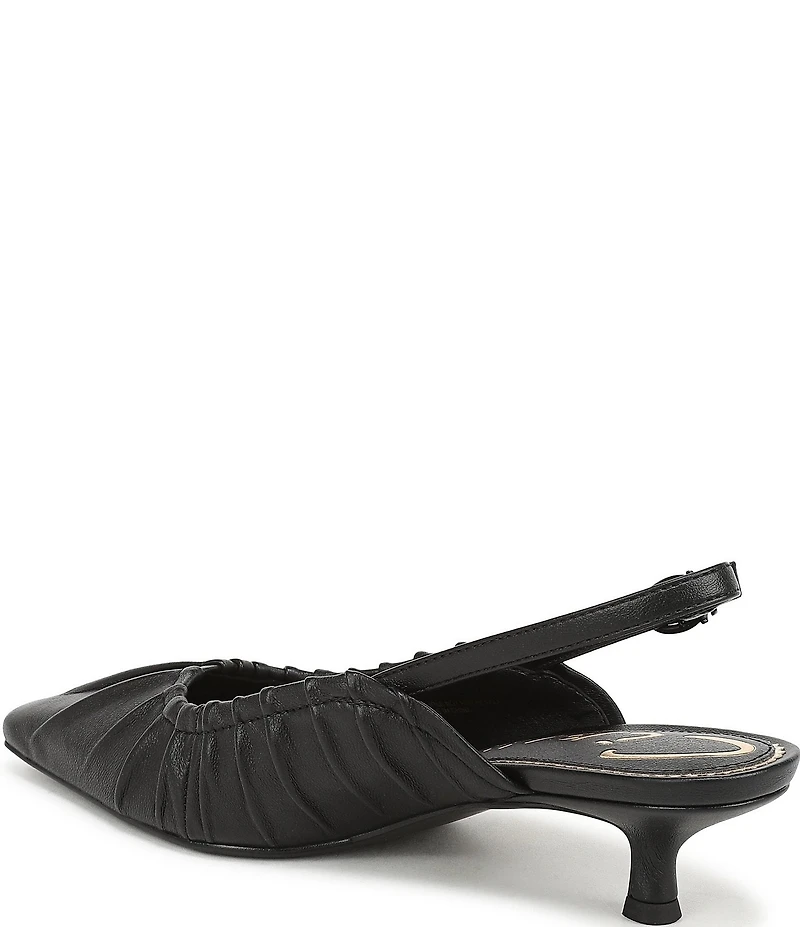 Circus NY by Sam Edelman Katia Ruched Slingback Kitten Heel Pumps