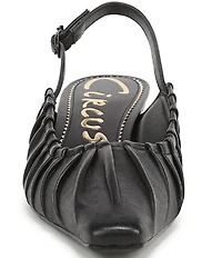Circus NY by Sam Edelman Katia Ruched Slingback Kitten Heel Pumps