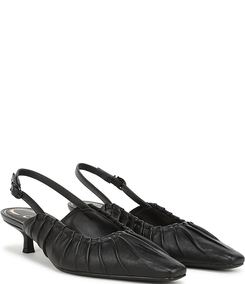 Circus NY by Sam Edelman Katia Ruched Slingback Kitten Heel Pumps