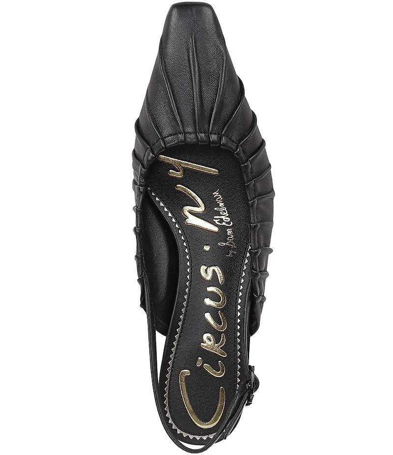 Circus NY by Sam Edelman Katia Ruched Slingback Kitten Heel Pumps