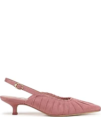 Circus NY by Sam Edelman Katia Ruched Suede Slingback Kitten Heel Pumps