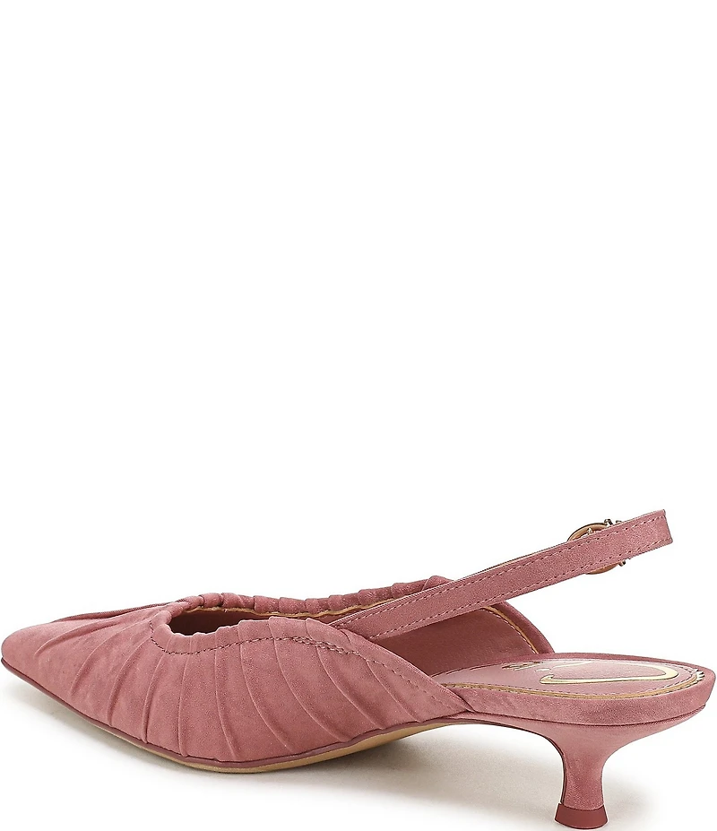 Circus NY by Sam Edelman Katia Ruched Suede Slingback Kitten Heel Pumps
