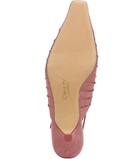 Circus NY by Sam Edelman Katia Ruched Suede Slingback Kitten Heel Pumps