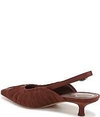 Circus NY by Sam Edelman Katia Ruched Suede Slingback Kitten Heel Pumps