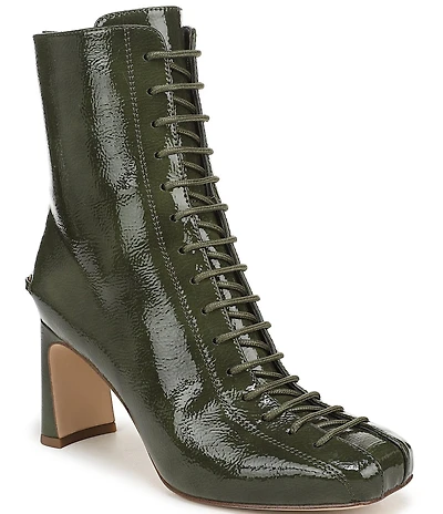 Circus NY by Sam Edelman Kendra Patent Lace Up Dress Booties