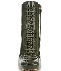 Circus NY by Sam Edelman Kendra Patent Lace Up Dress Booties