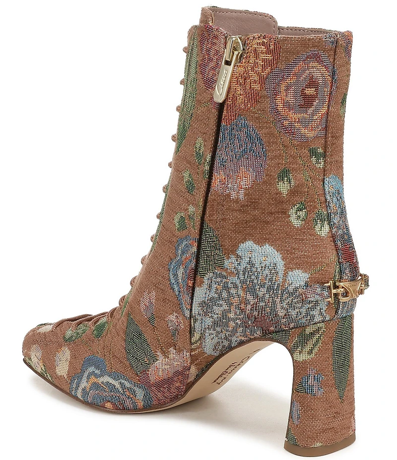 Circus NY by Sam Edelman Kendra Tapestry Floral Fabric Lace Up Dress Booties