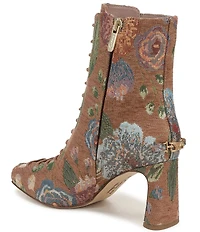 Circus NY by Sam Edelman Kendra Tapestry Floral Fabric Lace Up Dress Booties