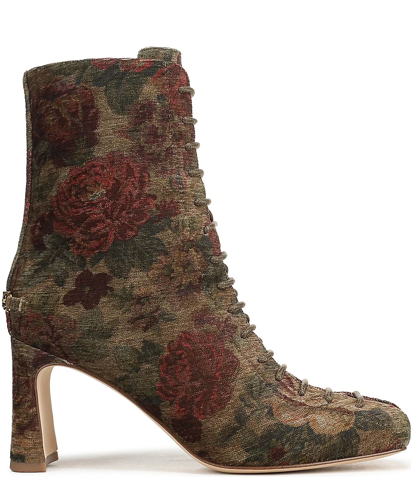 Circus NY by Sam Edelman Kendra Tapestry Floral Lace Up Dress Booties