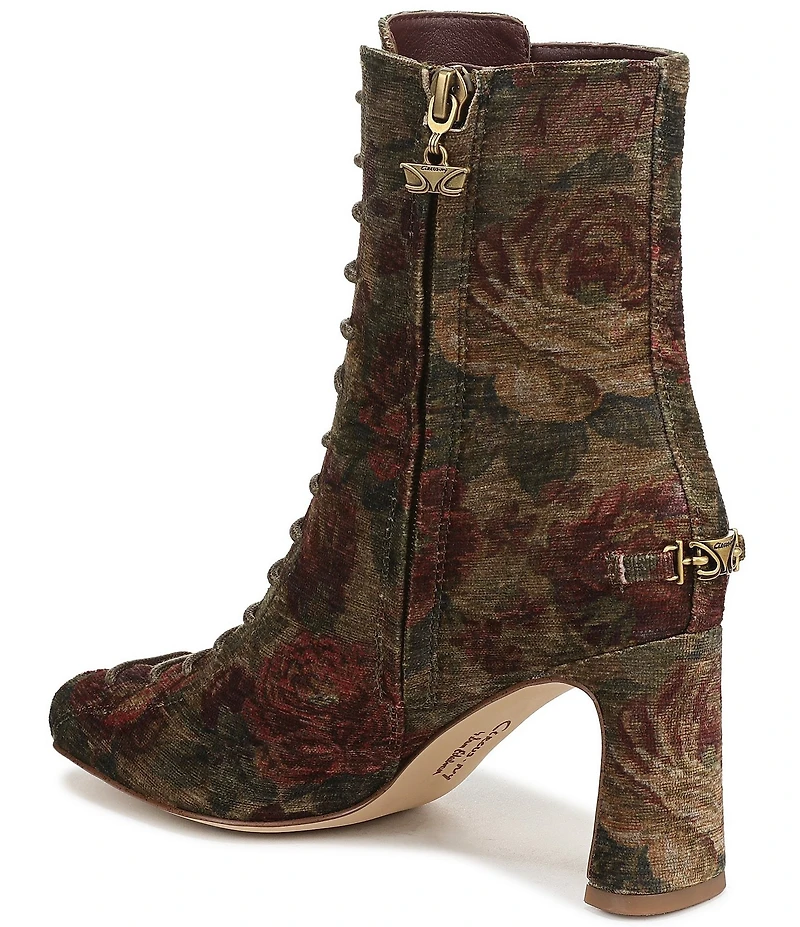 Circus NY by Sam Edelman Kendra Tapestry Floral Lace Up Dress Booties