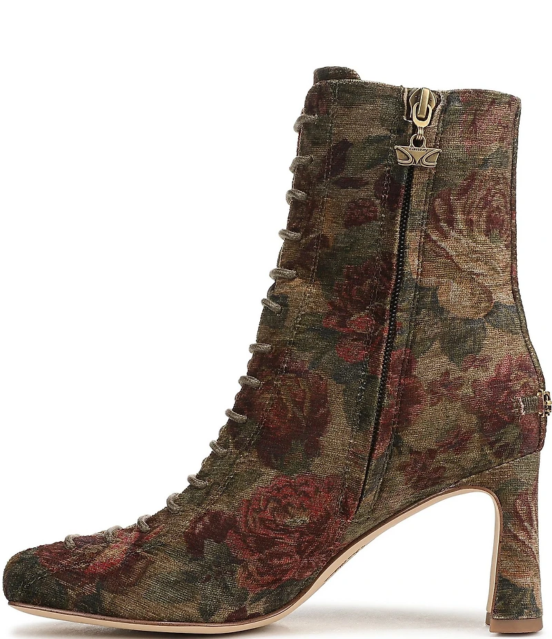 Circus NY by Sam Edelman Kendra Tapestry Floral Lace Up Dress Booties