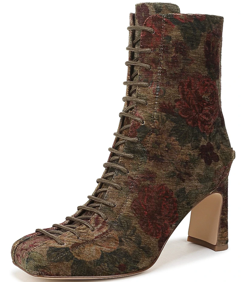 Circus NY by Sam Edelman Kendra Tapestry Floral Lace Up Dress Booties