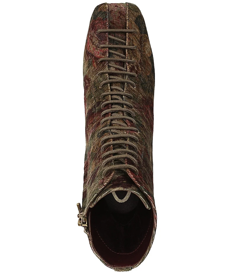 Circus NY by Sam Edelman Kendra Tapestry Floral Lace Up Dress Booties