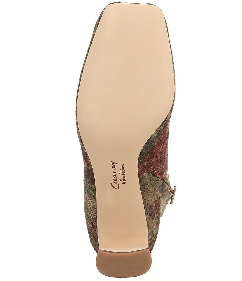 Circus NY by Sam Edelman Kendra Tapestry Floral Lace Up Dress Booties