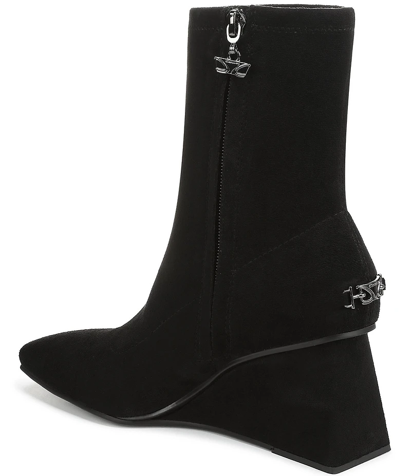 Circus NY by Sam Edelman Lia Square Toe Wedge Heel Dress Booties