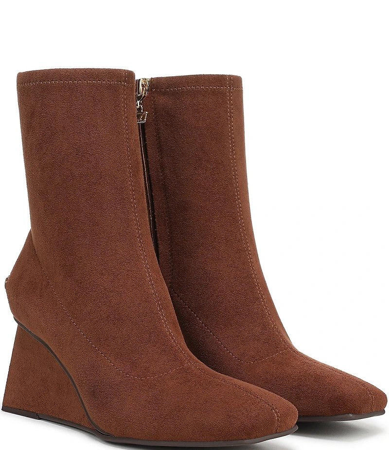 Circus NY by Sam Edelman Lia Square Toe Wedge Heel Dress Booties