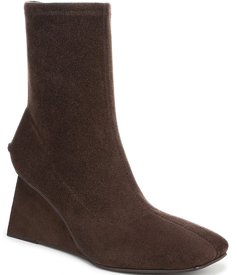 Circus NY by Sam Edelman Lia Square Toe Wedge Heel Dress Booties