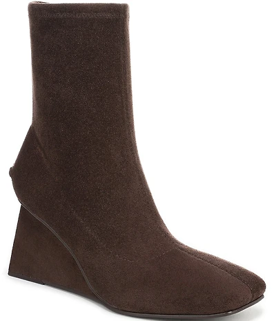 Circus NY by Sam Edelman Lia Square Toe Wedge Heel Dress Booties