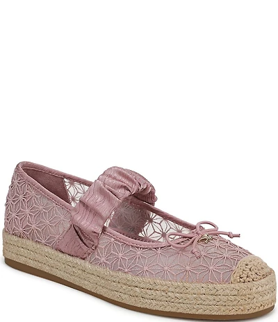Circus NY by Sam Edelman Lillie Mesh Bow Detail Mary Jane Espadrille Ballet Flats