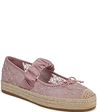 Circus NY by Sam Edelman Lillie Mesh Bow Detail Mary Jane Espadrille Ballet Flats
