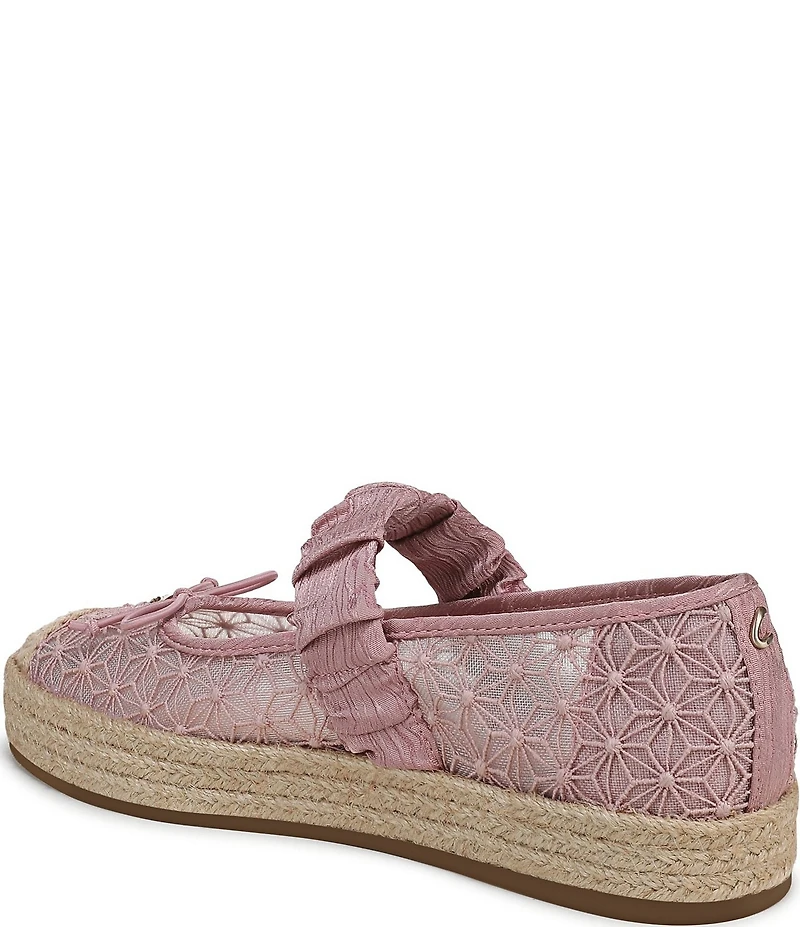 Circus NY by Sam Edelman Lillie Mesh Bow Detail Mary Jane Espadrille Ballet Flats