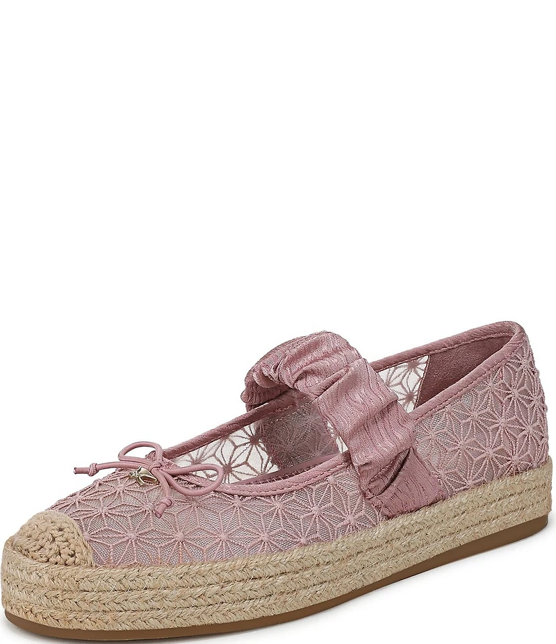 Circus NY by Sam Edelman Lillie Mesh Bow Detail Mary Jane Espadrille Ballet Flats