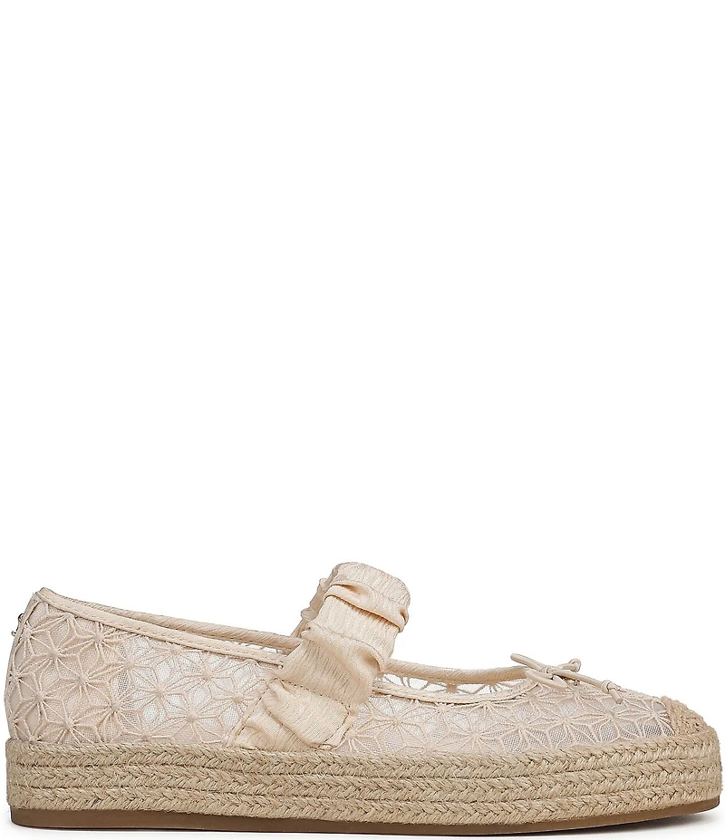 Circus NY by Sam Edelman Lillie Mesh Bow Detail Mary Jane Espadrille Ballet Flats