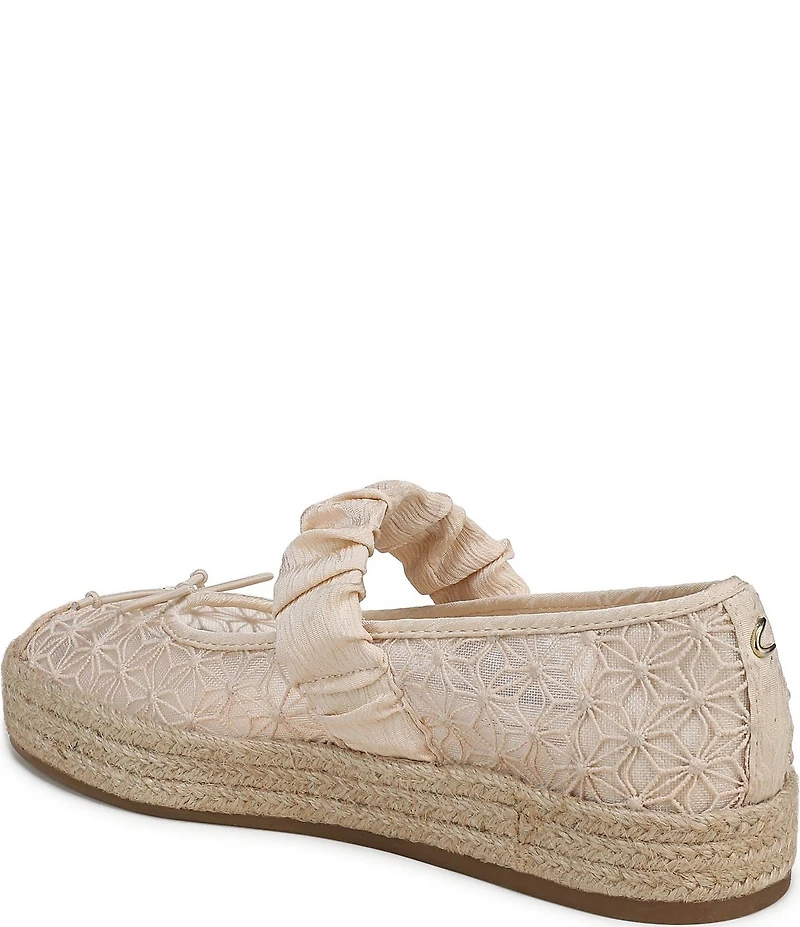Circus NY by Sam Edelman Lillie Mesh Bow Detail Mary Jane Espadrille Ballet Flats