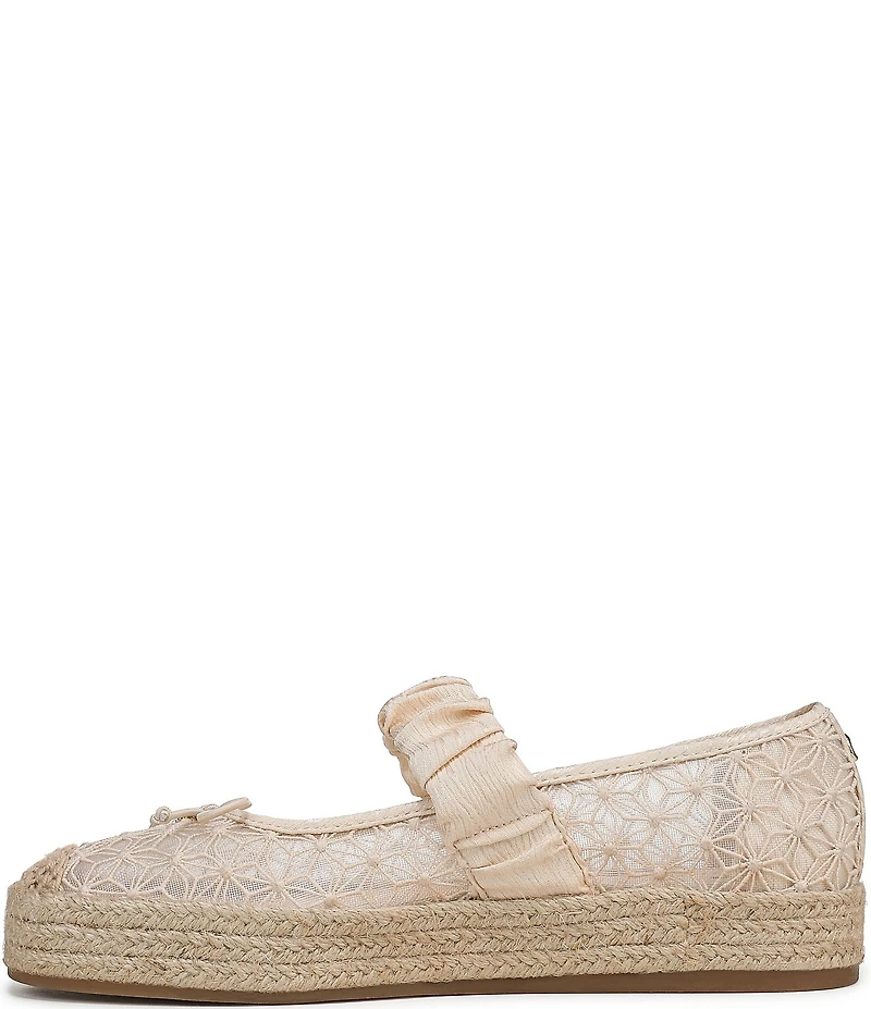Circus NY by Sam Edelman Lillie Mesh Bow Detail Mary Jane Espadrille Ballet Flats
