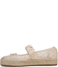 Circus NY by Sam Edelman Lillie Mesh Bow Detail Mary Jane Espadrille Ballet Flats