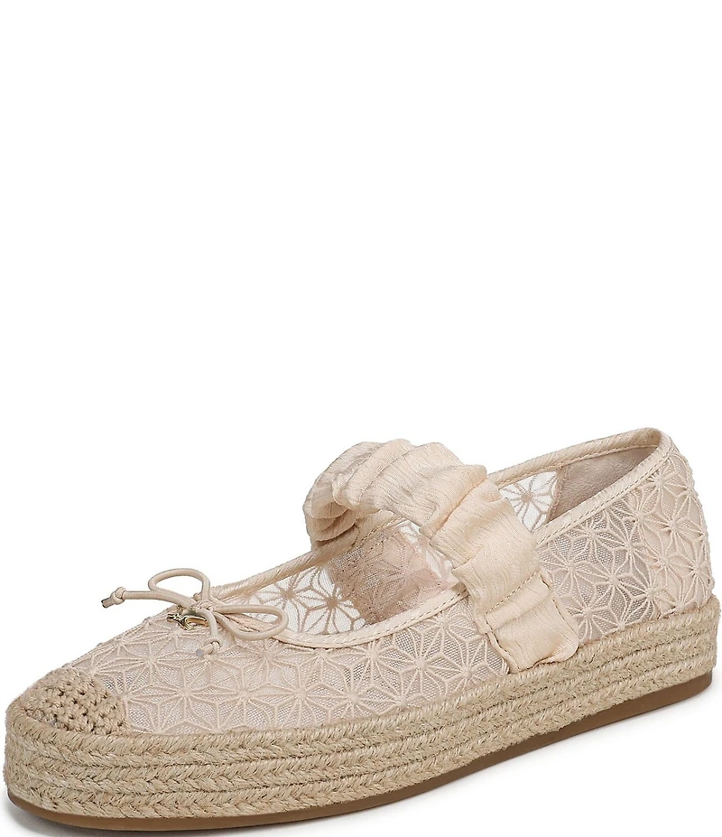 Circus NY by Sam Edelman Lillie Mesh Bow Detail Mary Jane Espadrille Ballet Flats