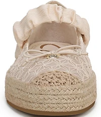 Circus NY by Sam Edelman Lillie Mesh Bow Detail Mary Jane Espadrille Ballet Flats