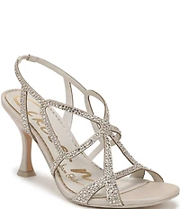 Circus NY by Sam Edelman Louisa Embellished Satin Fabric Strappy Slingback Dress Pumps
