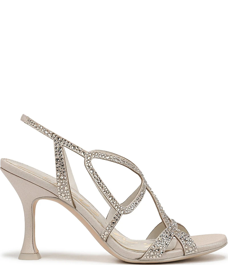 Circus NY by Sam Edelman Louisa Embellished Satin Fabric Strappy Slingback Dress Pumps