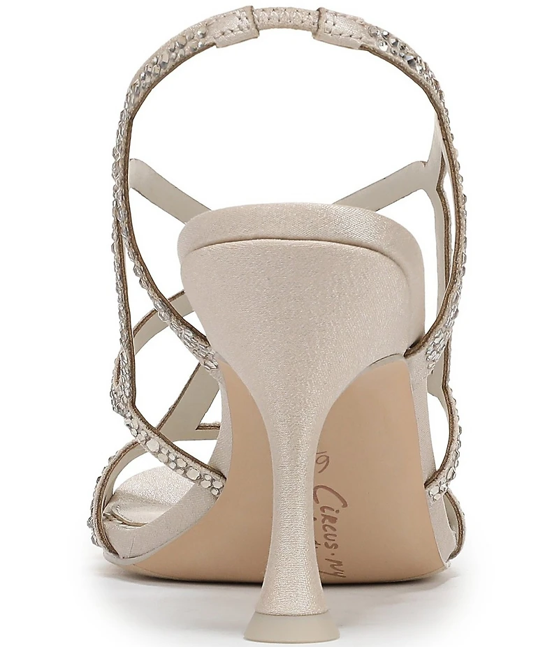 Circus NY by Sam Edelman Louisa Embellished Satin Fabric Strappy Slingback Dress Pumps